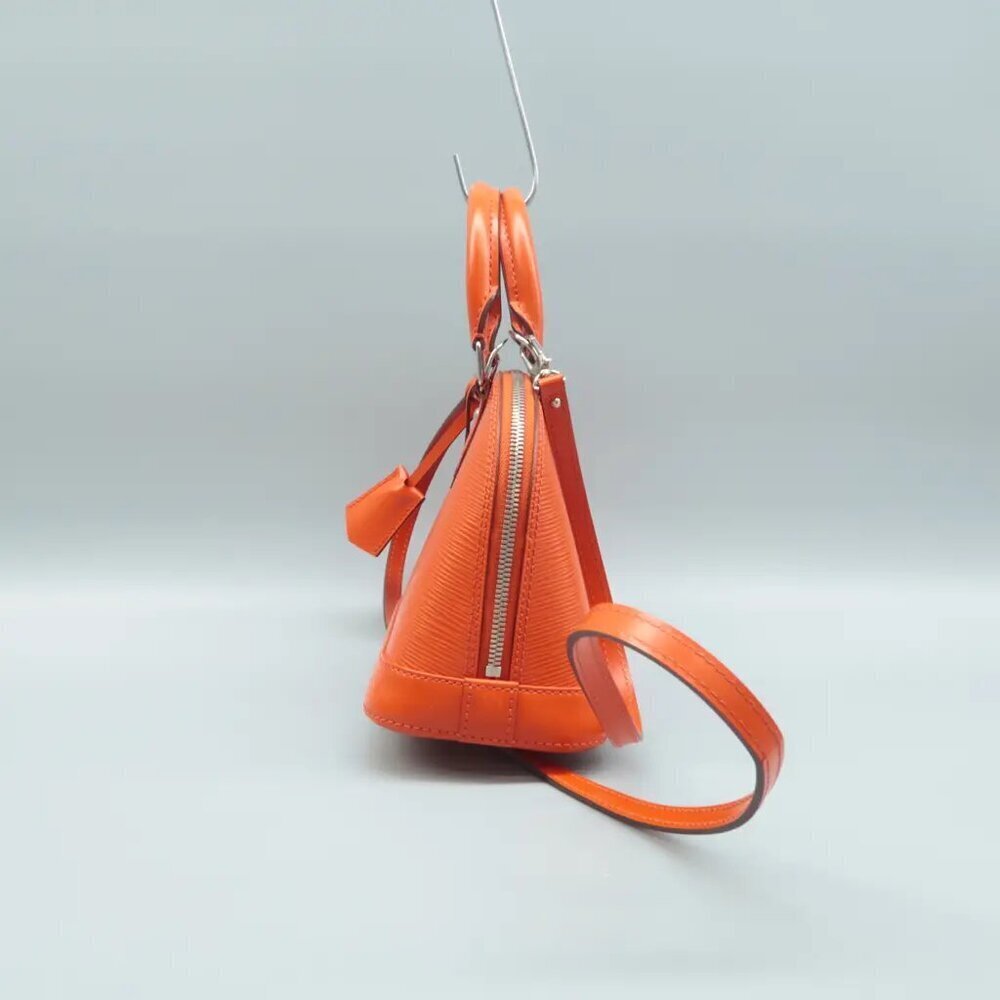 100% Authentic Louis Vuitton Alma BB Orange EPI Leather Satchel 824-06124 - Picture 3 of 12